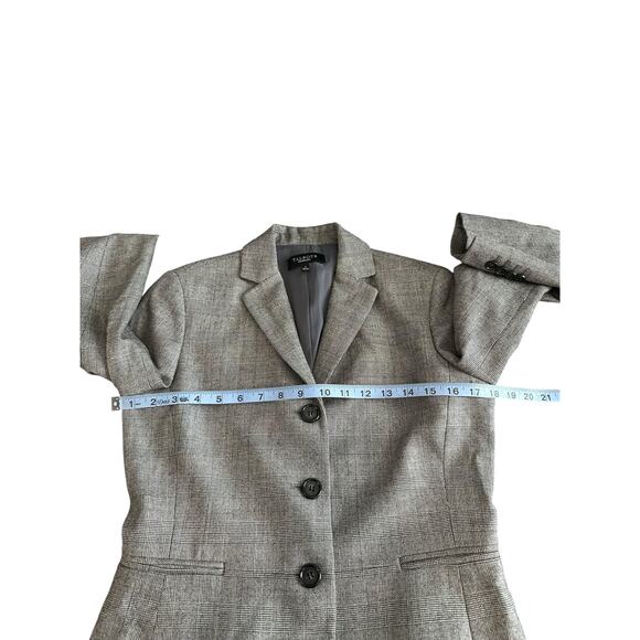 Talbots Blazer Black Plaid Business Office Work Career Preppy Corporate Size 8 - Picture 12 of 14